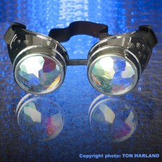 Chrome kaleidoscope goggles